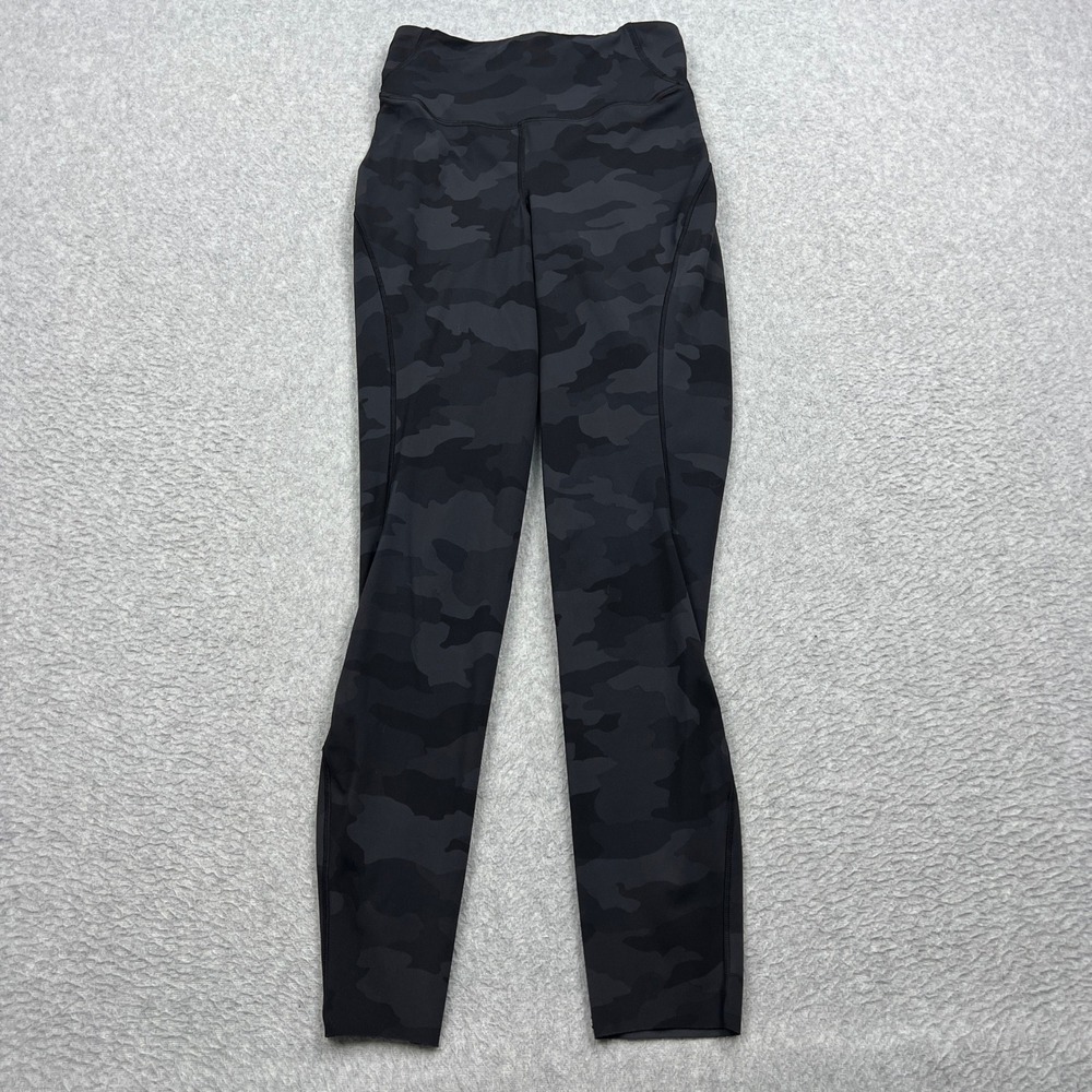 Lululemon Base Pace High-Rise Running Tight 25" Womens 2 Black Camo Nulux W5DROS